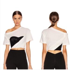 Alexander Wang Draped T-Shirt with Bustier